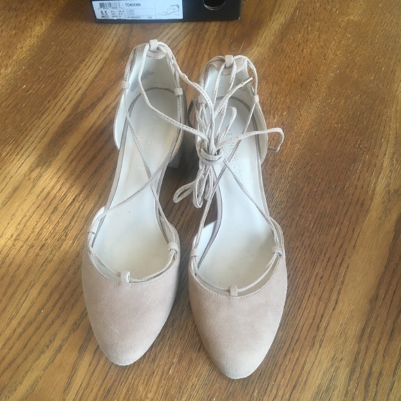 Cafe suede KENNETH COLE Toniann lace-up dorsay block heel 8.5 - Picture 2 of 7